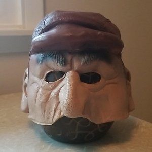 Vintage Halloween Ben Cooper Half Latex Mask Guy with Hat
